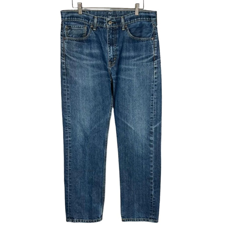 Levis 505 Medium Wash Straight Leg Jeans 36x31